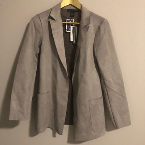 Gray Suede Blazer